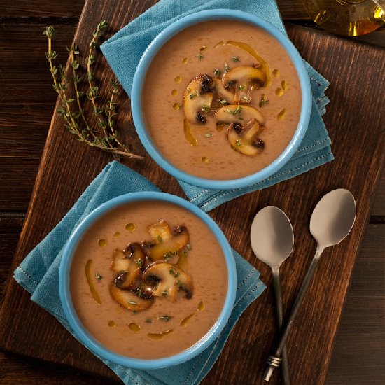 Wild Mushroom Soup with Truffle Oil