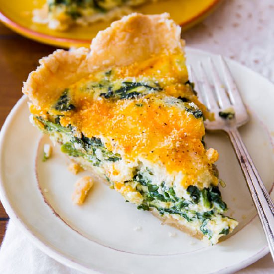 Cheesy Spinach Quiche