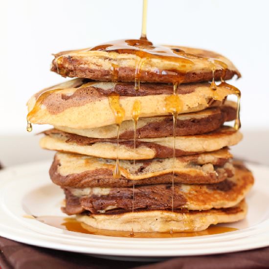 Chocolate PB Pancakes