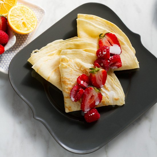 Crepes with Meyer Lemon Curd