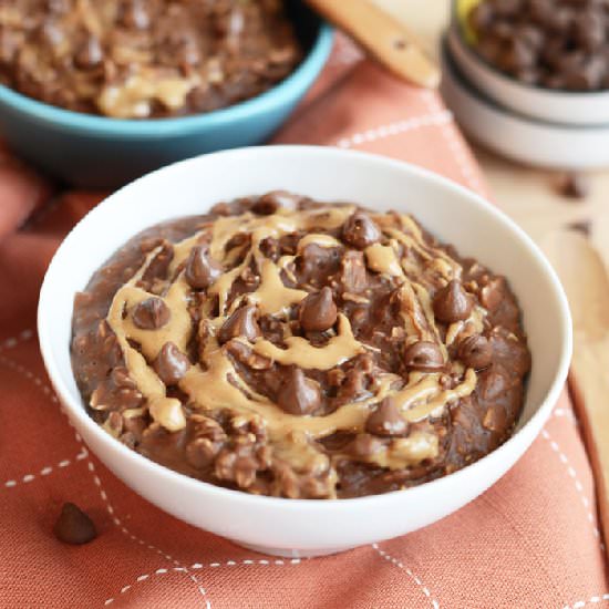 Brownie Batter PB Swirl Oatmeal