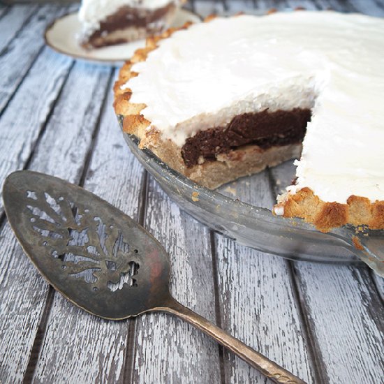 Gluten-Free Vegan Nutella Cream Pie