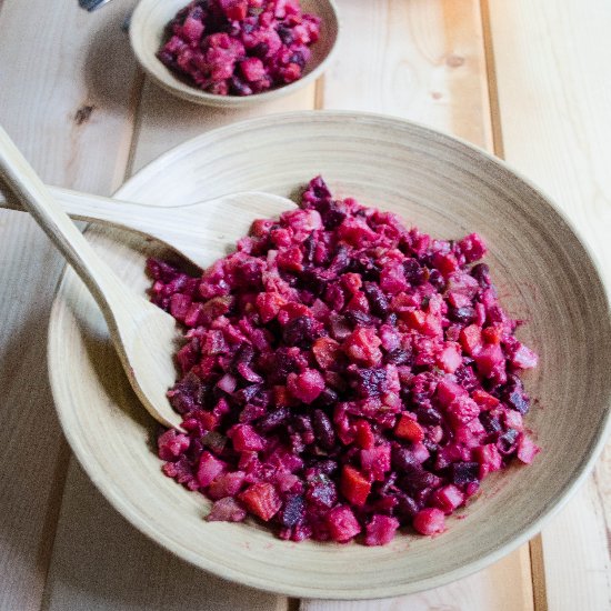 Potato Salad with Beets