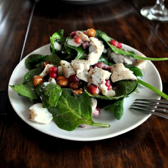 Cod and pomegranate salad