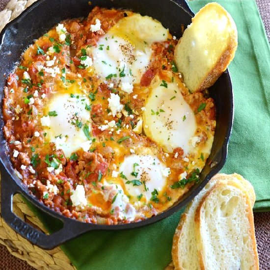 Poached Eggs in Tomato Sauce