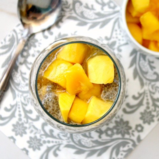 Vanilla Bean and Mango Pudding