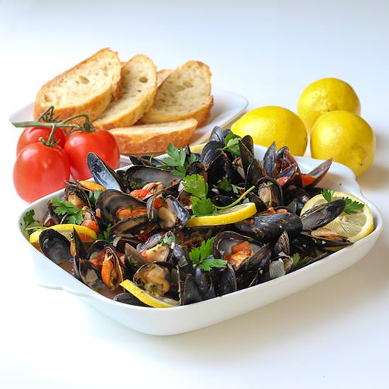 Mussels in White Wine Sauce