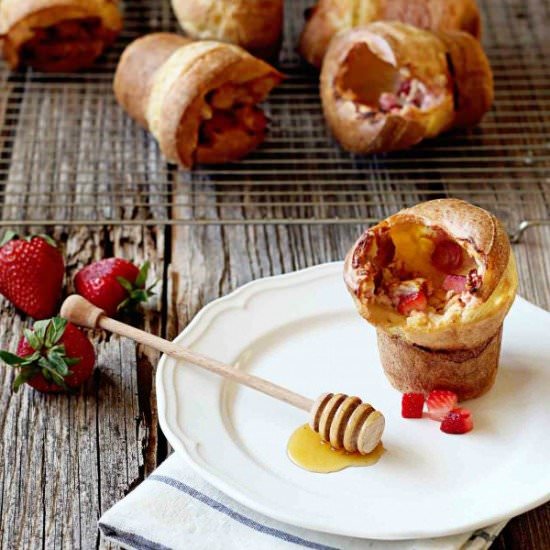 Strawberry Goat Cheese Popovers