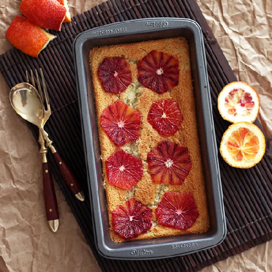 Blood Orange Magic Custard Cake