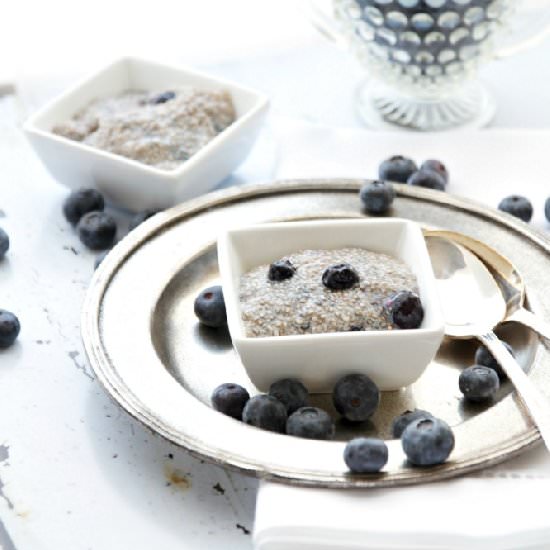 Blueberry White Chia Vegan Pudding