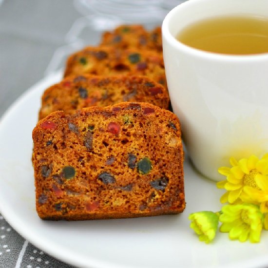 Steam Bake Mixed Dried Fruit Cake