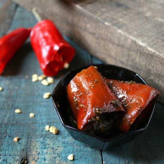 Stuffed Red Chili Pickle