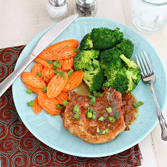 Asian Apricot Glazed Pork Chops