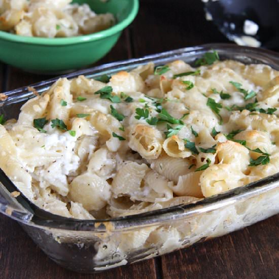 Cottage Cheese Baked Mac & Cheese