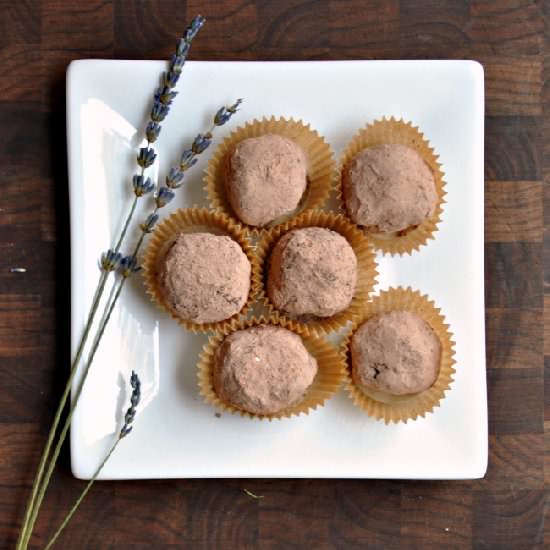 Lavender Blueberry Truffles