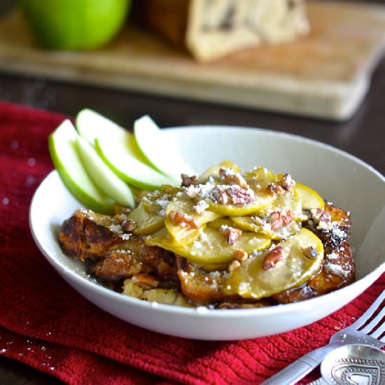 Salted Caramel Apple French Toast