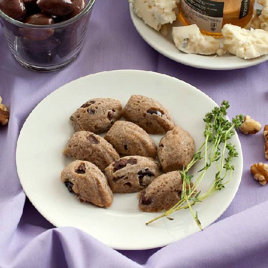 Olive and Walnut Mini Madeleines