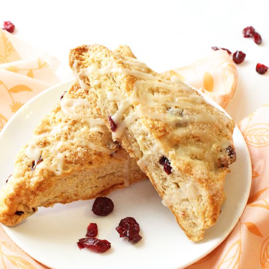 Whole Wheat Cranberry Orange Scones