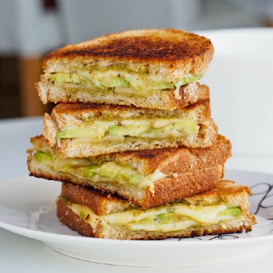 Avocado Pesto Grilled Cheese