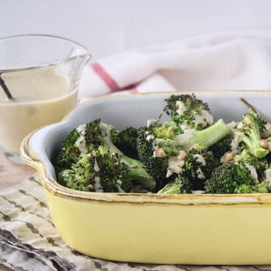 Roasted Broccoli with Hippie Sauce