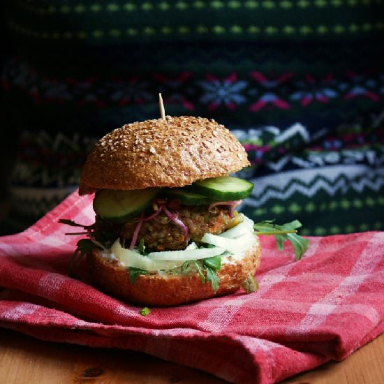 Barley Burgers with carrot