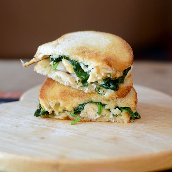 Grilled Turkey Cheese Spinach