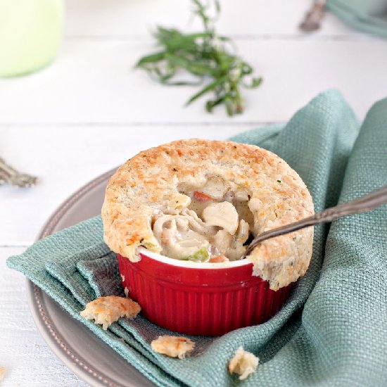 Chicken Pot Pie w/ Parmesan Crust