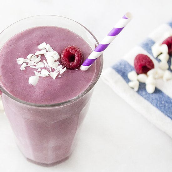 White Choc Raspberry Protein Smoothie