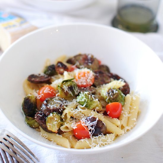 Penne with Brussels Sprouts