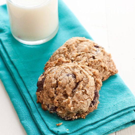 Espresso Chocolate Coconut Cookies