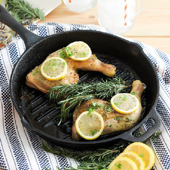 Garlic Herb Butter Roasted Chicken