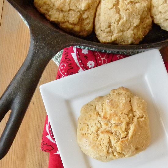 Whole Wheat Skillet Biscuits