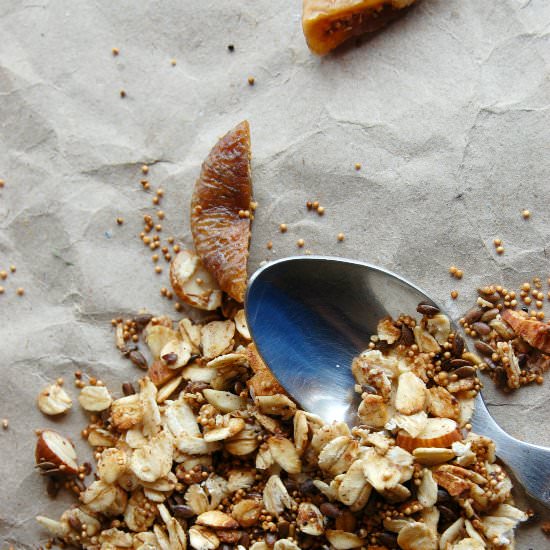 Stove Top Amaranth Flaxseed Granola