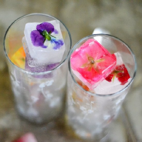 Flower Ice Cubes