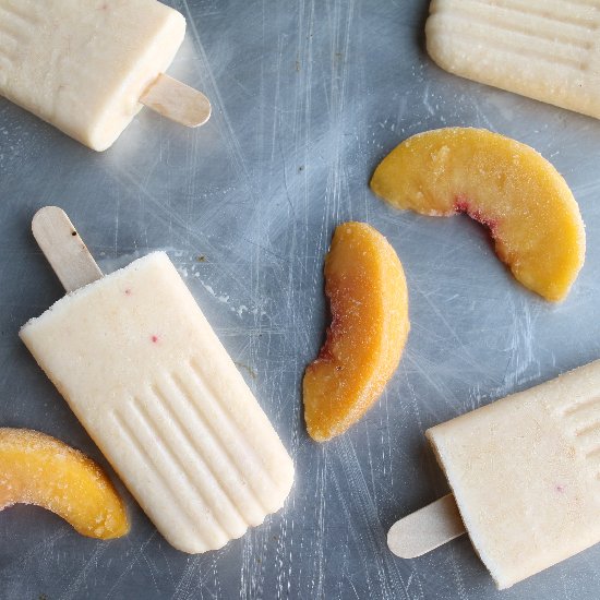 Peaches & Kefir Pops