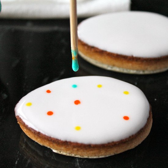 Easter Polka Dot Egg Cookies