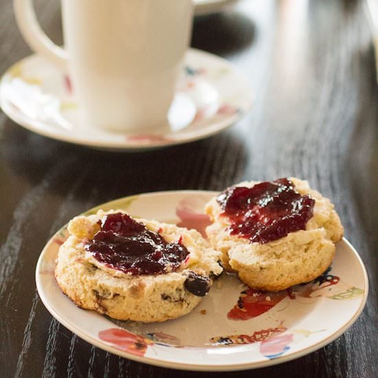 Raspberry Apricot Scones