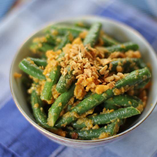 French Beans and Salted Duck Egg Yolks