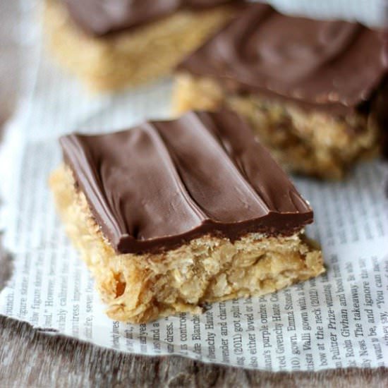 No-Bake Oatmeal Peanut Butter Bars