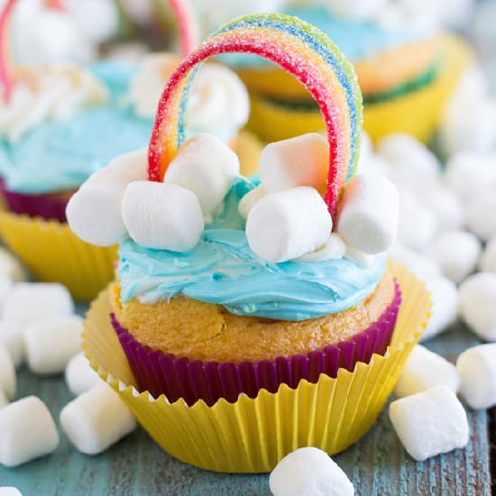 End of the Rainbow Cupcakes