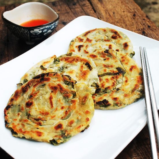 Spring Onion or Scallion Pancake