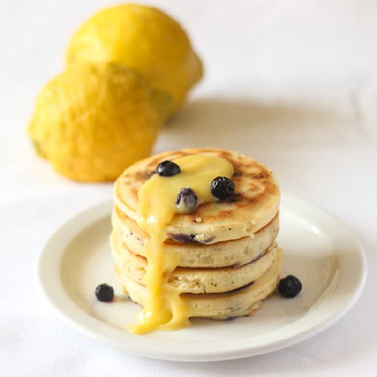 Lemon Pancakes with Lemon Curd