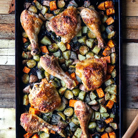 Sheet Pan Roast Chicken Dinner