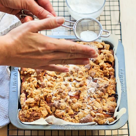 Spiced Plum Streusel Cake