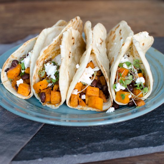 Smoky Sweet Potato Black Bean Tacos