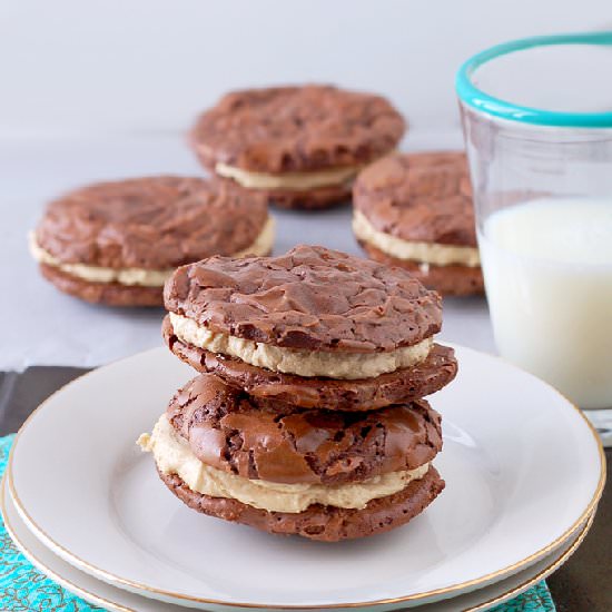 Brownie Cookies w/ Peanut Butter