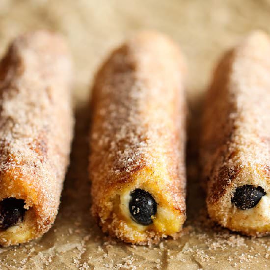 Blueberry French Toast Roll Ups