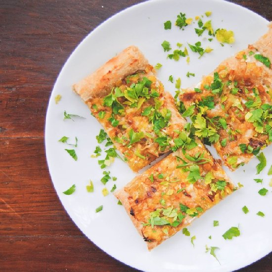 Drunken Leek & Goat Cheese Pizza