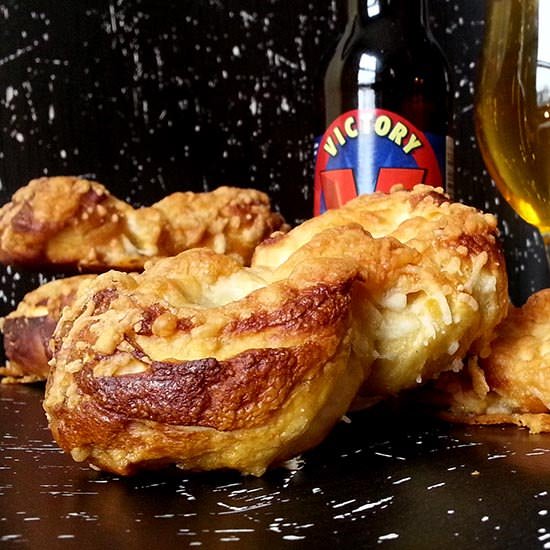 Beer and Four-Cheese Soft Pretzels