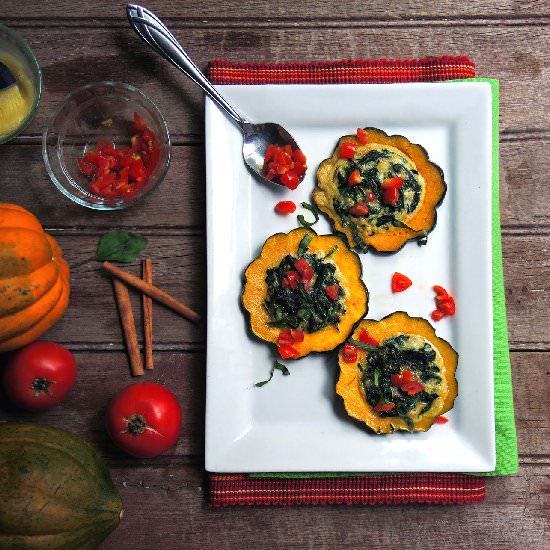 Acorn Squash Rings with Egg